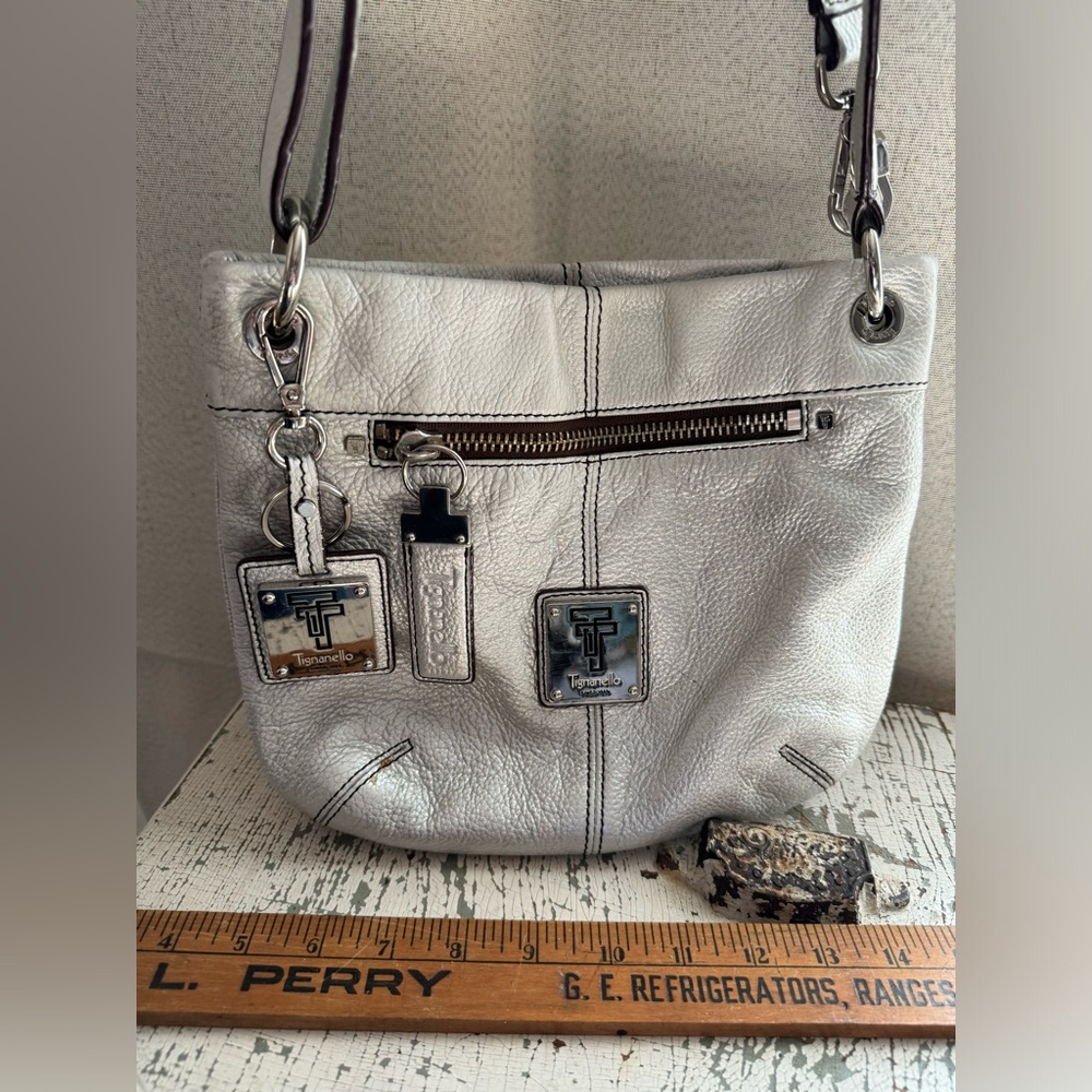 Silver metallic Tignanello purse